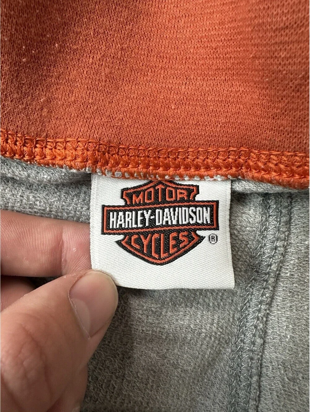 Vintage Harley Davidson Sweatpants Mens Medium Grey Fleece Joggers Lounge Pants